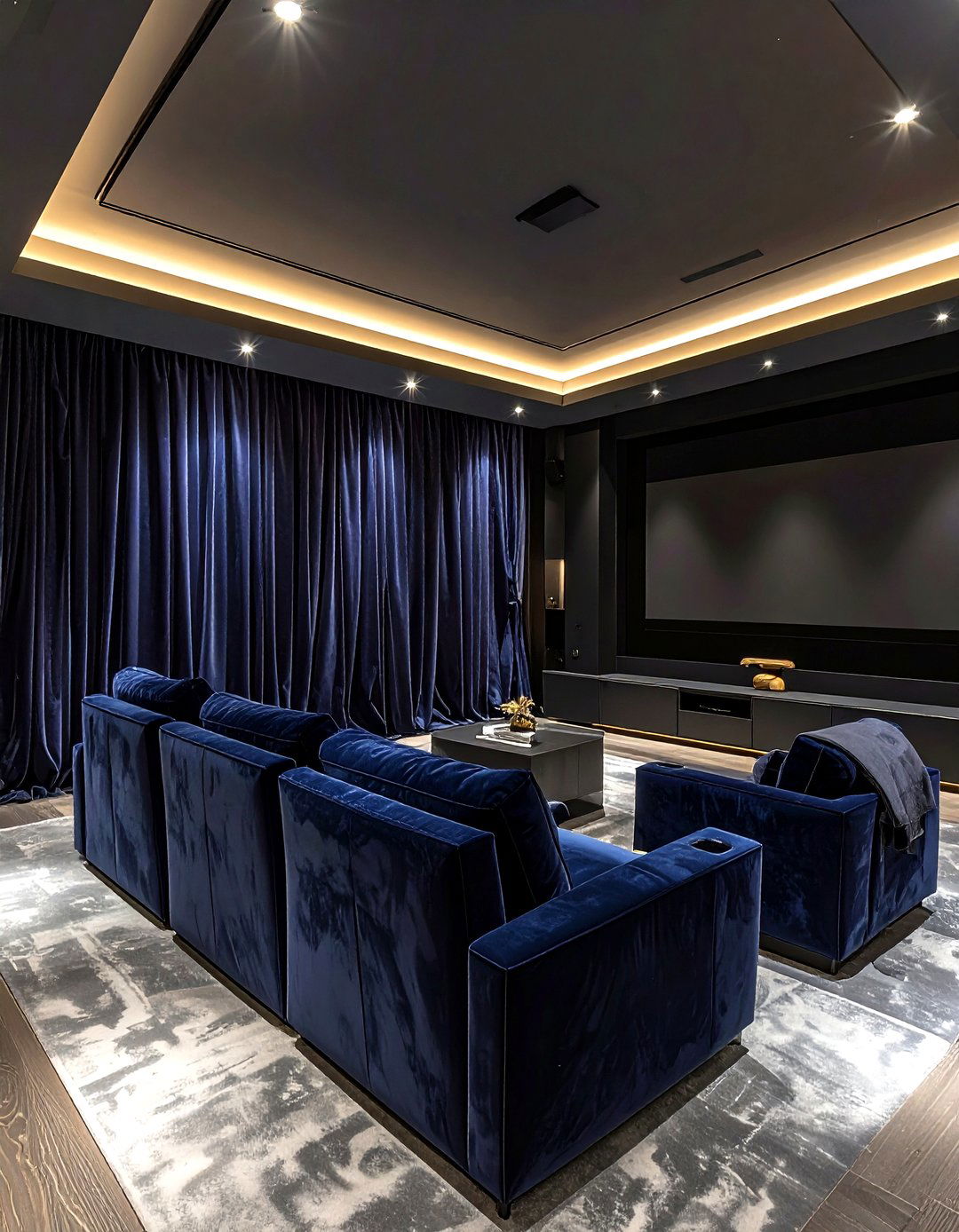 Blackout curtains living room - 30 living room window treatment ideas