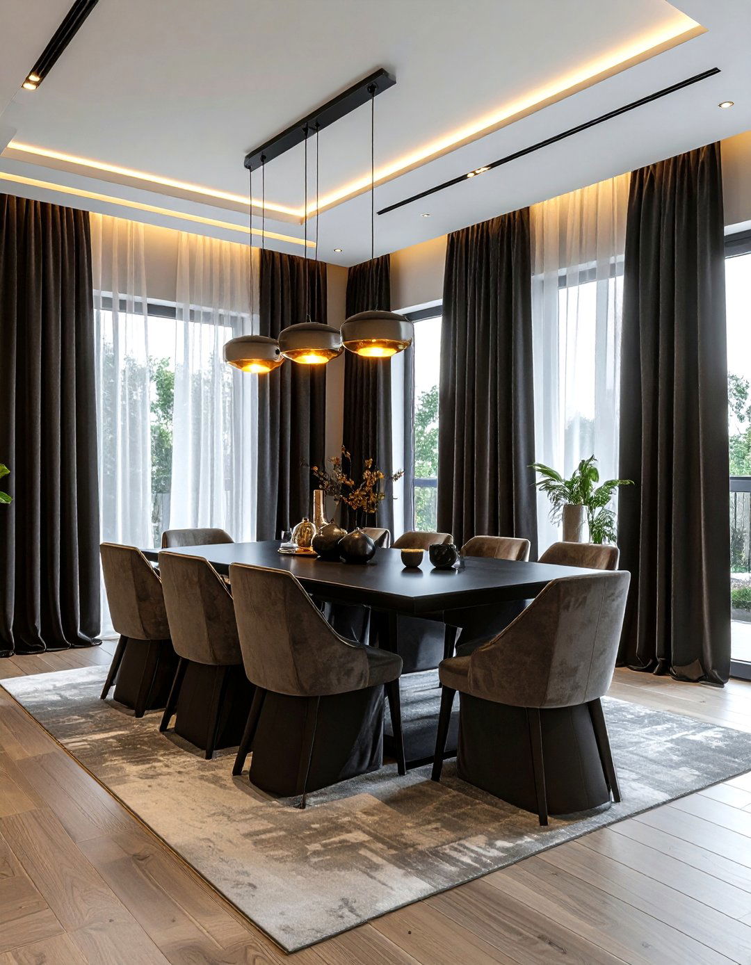 Blackout dining drapes - 30 dining room drape ideas