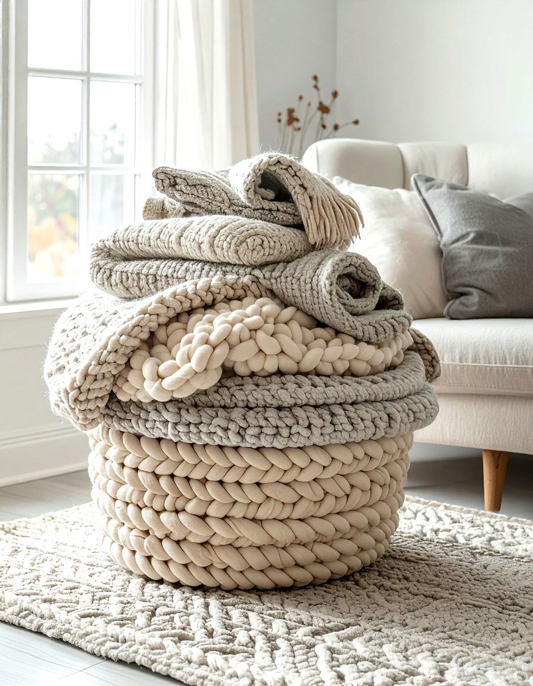 Blanket Basket - 30 corner vignette ideas
