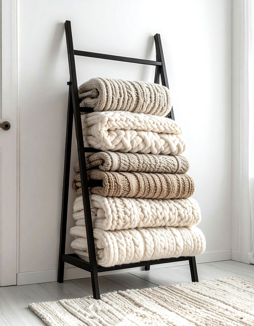 Blanket Ladder - 30 functional decor ideas