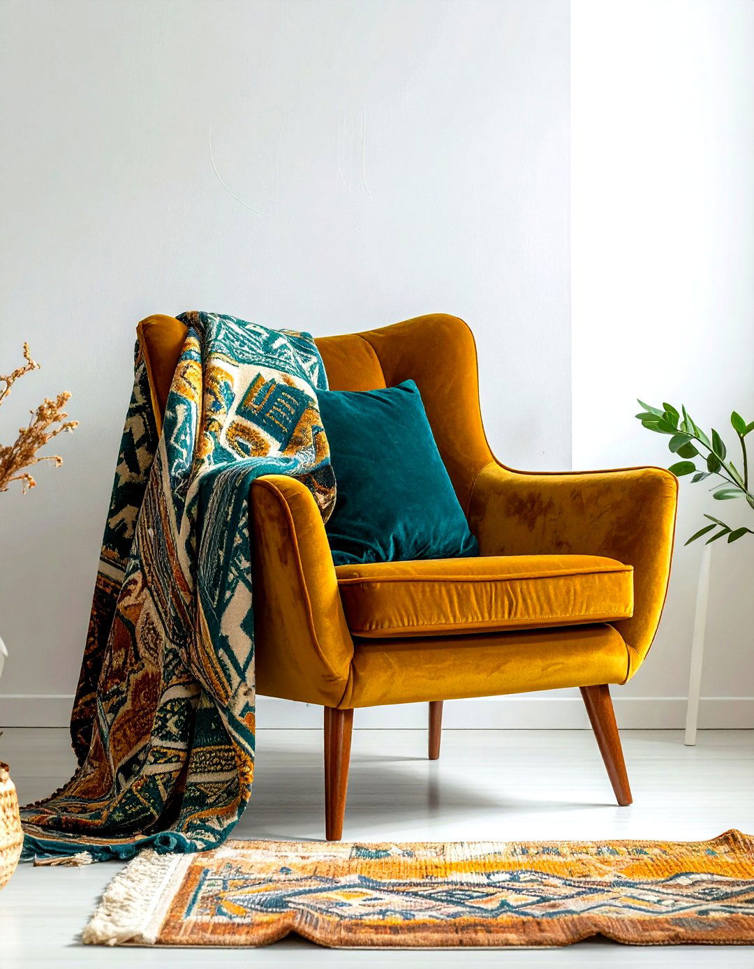 Blanket Over Armchair Back - 30 blanket styling ideas