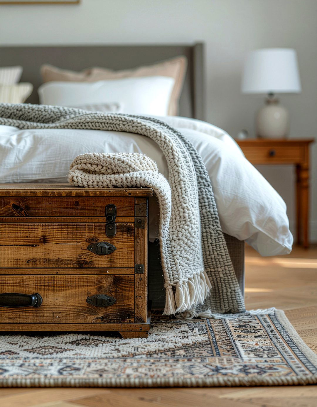 Blanket chest - 30 bedroom storage ideas