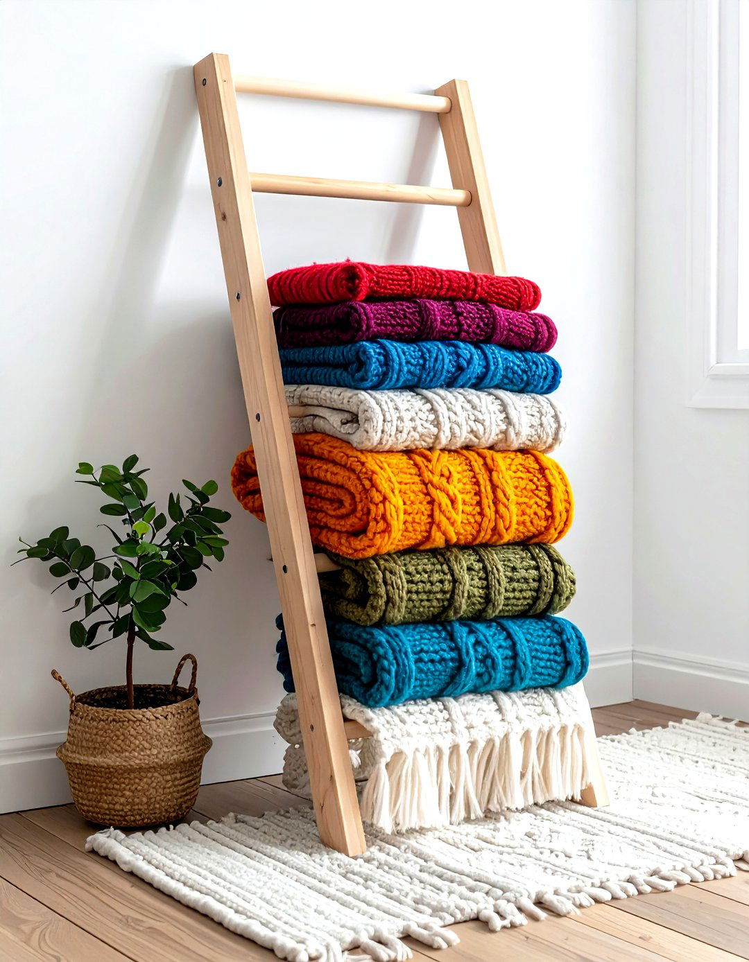 Blanket ladder - 30 creative decor ideas