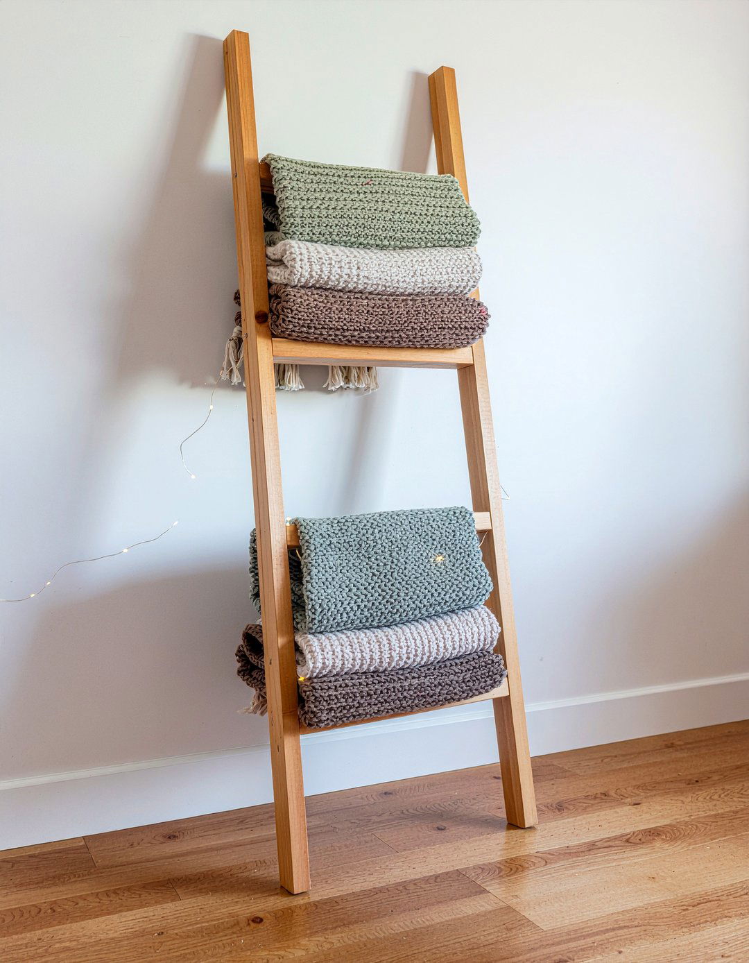 Blanket ladder - 30 temporary living room ideas