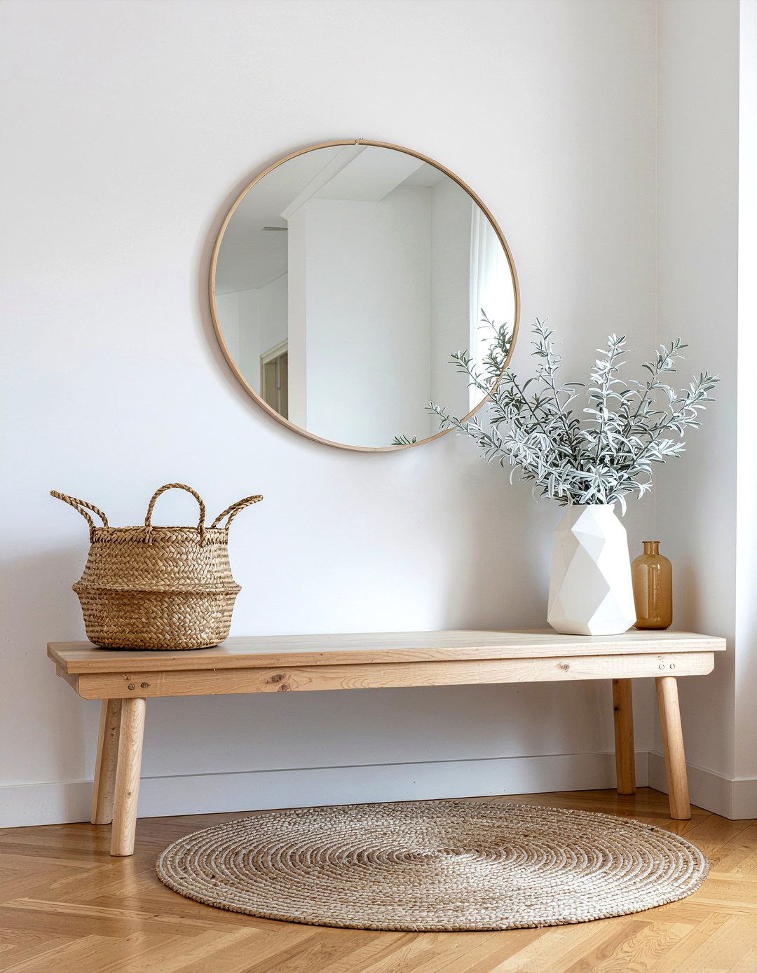 Bleached Ruscus Modern Vase - 30 living room dried flowers