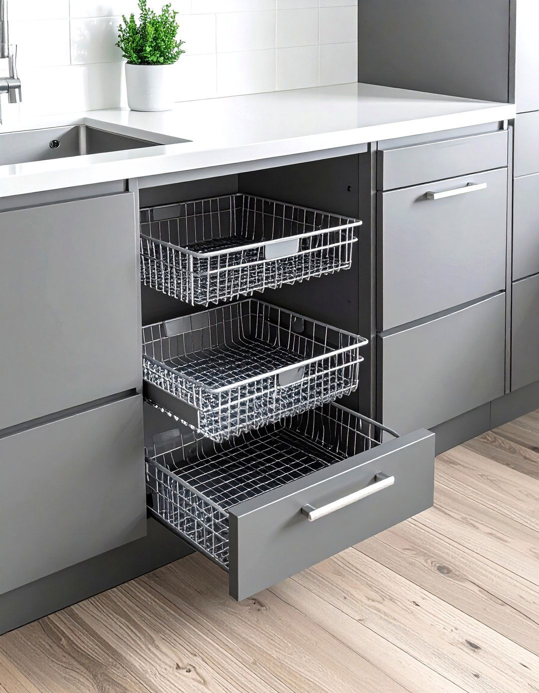 Blind corner pull out - 30 kitchen hidden storage ideas