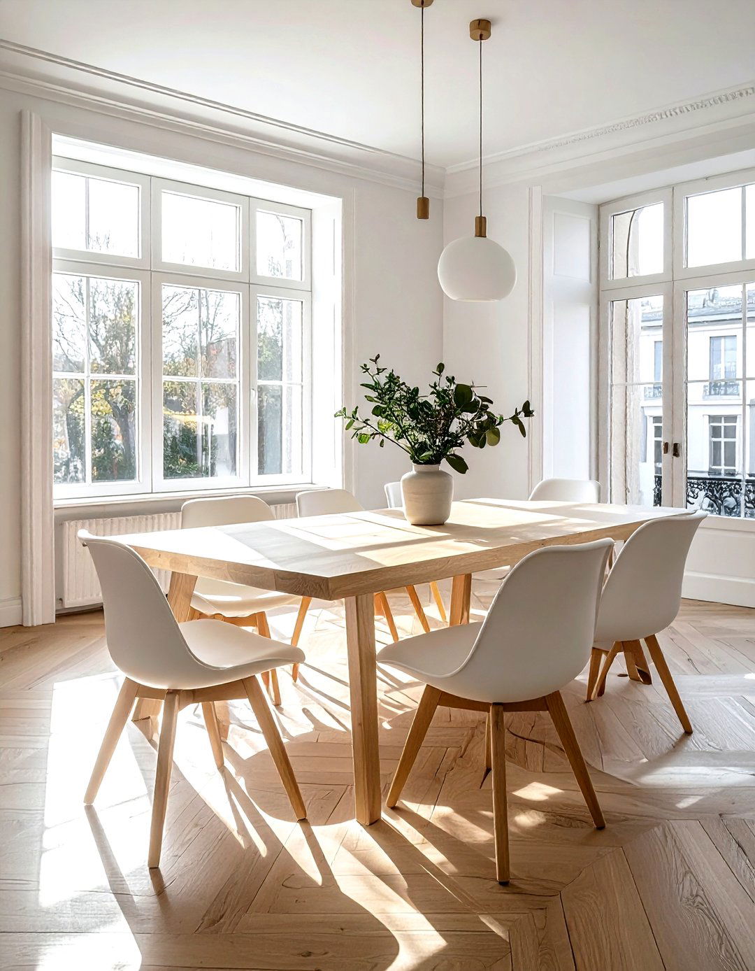 Blonde Oak Table - 30 airy decor ideas
