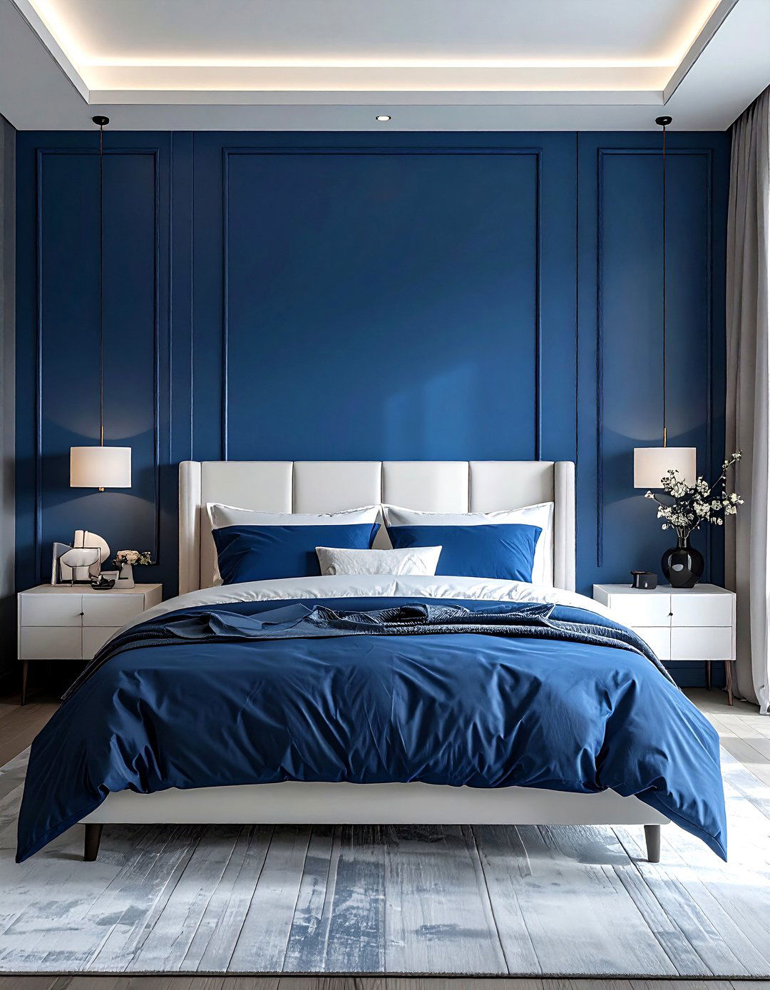 Blue Accent Wall Bedroom - 30 contemporary blue bedroom ideas