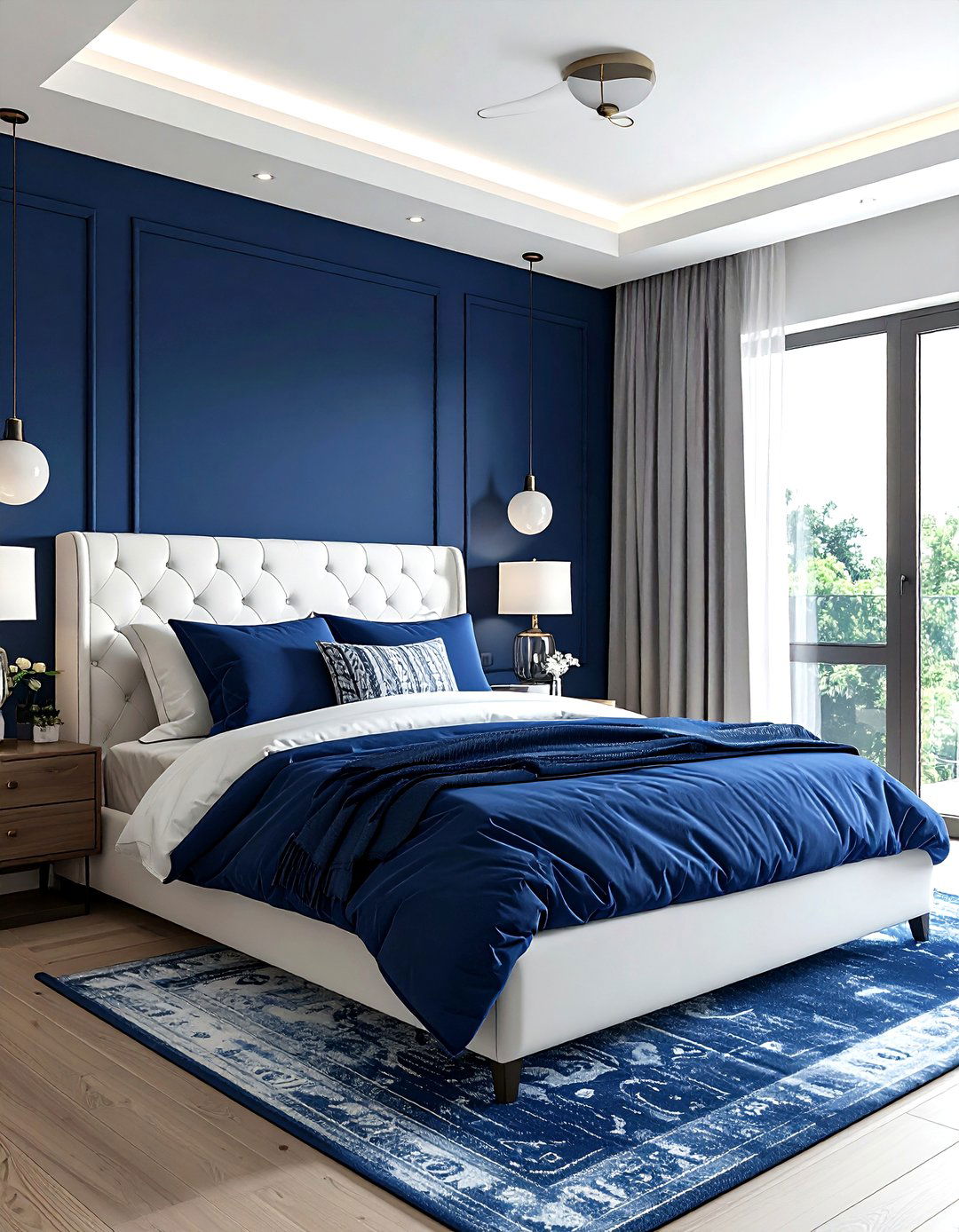 Blue Accent Wall Bedroom - 30 blue bedroom decor ideas
