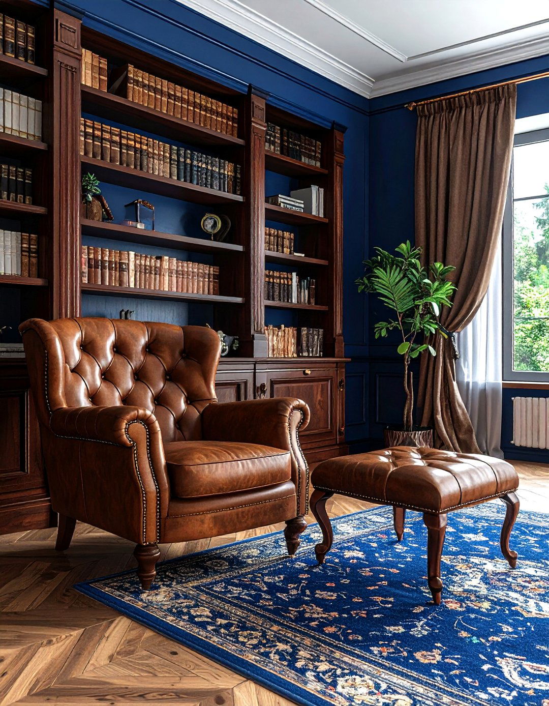 Blue And Brown Living Room - 30 traditional blue living room ideas