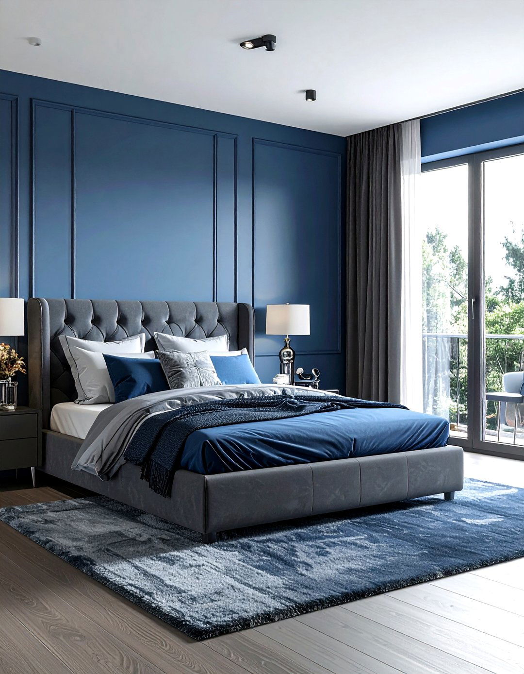 Blue And Grey Bedroom - 30 blue bedroom decor ideas