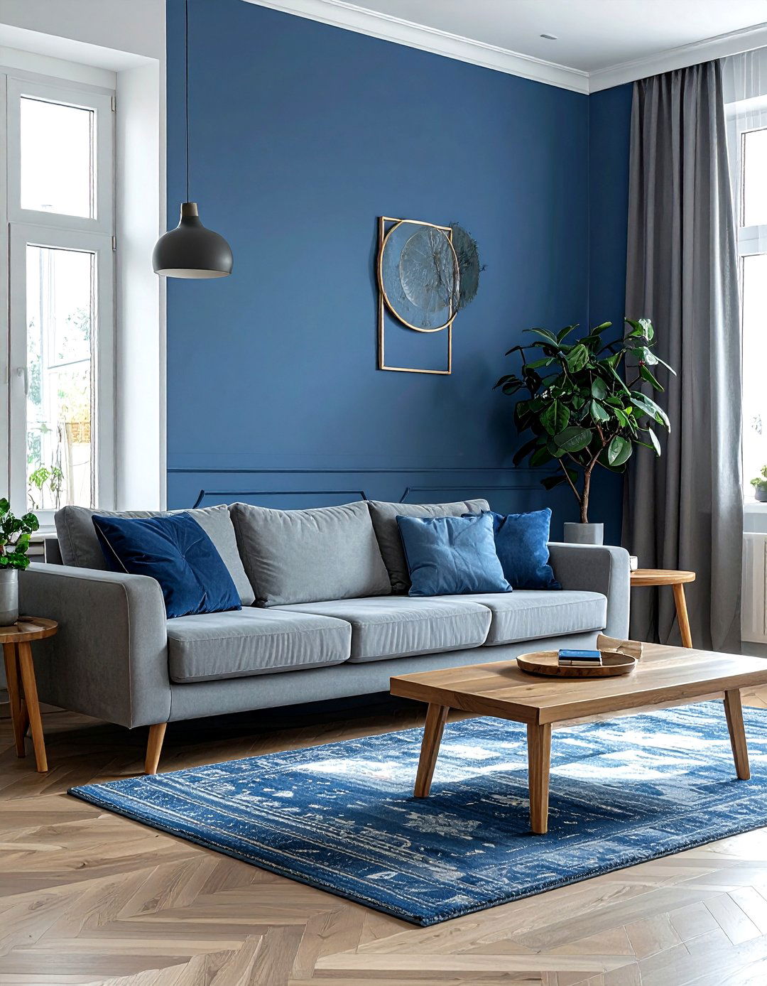 Blue And Grey Living Room - 30 blue living room decor ideas
