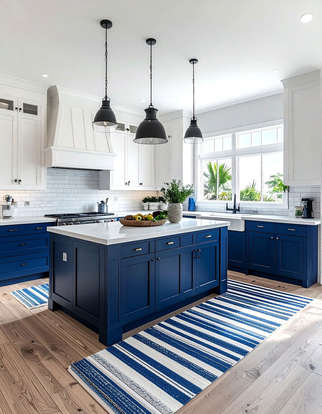 Blue And White Beach House Kitchen - 30 blue kitchen decor ideas