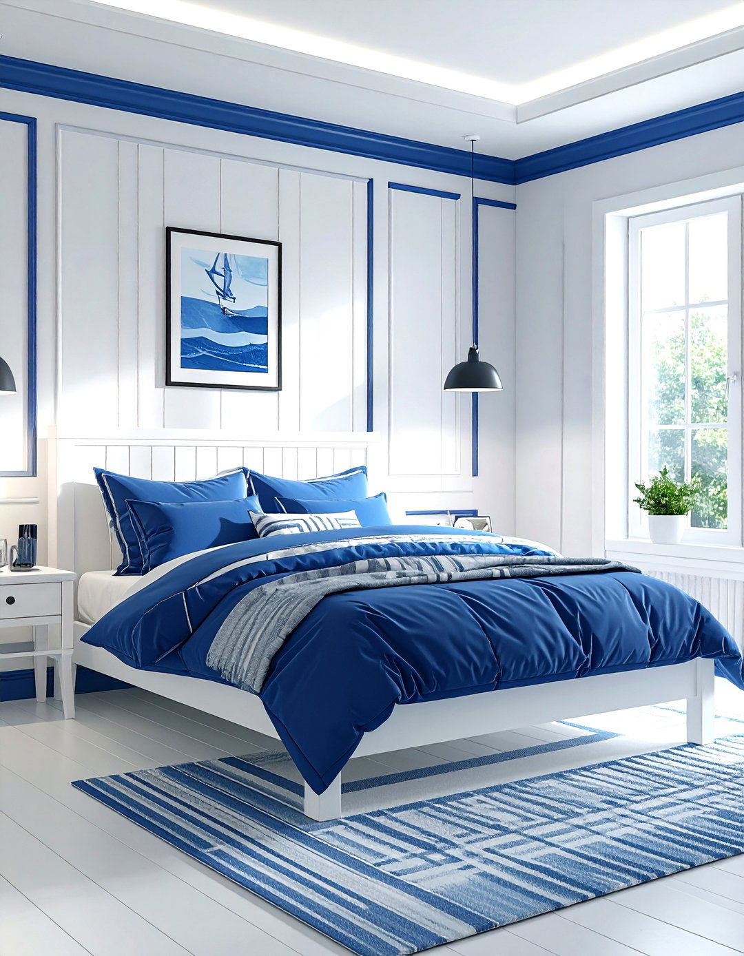 Blue And White Bedroom - 30 contemporary blue bedroom ideas