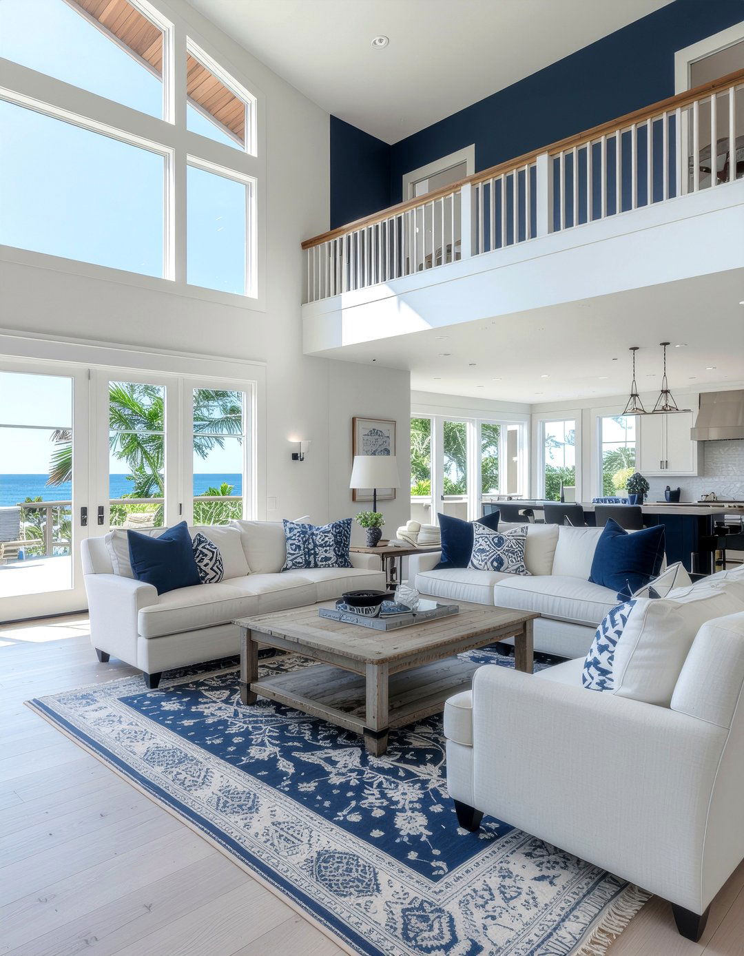 Blue And White Living Room - 30 coastal living room ideas