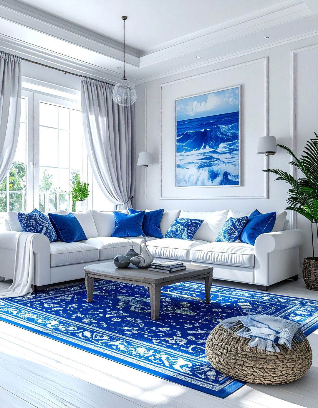 Blue And White Living Room - 30 blue living room decor ideas