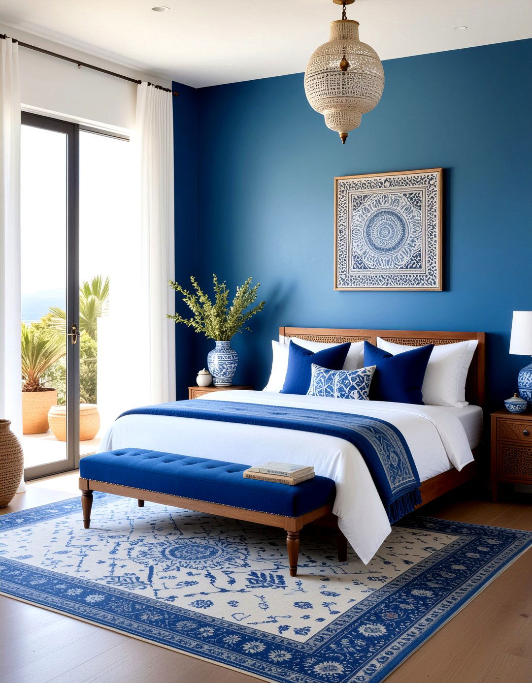 Blue And White Moroccan Bedroom - 30 Moroccan bedroom ideas