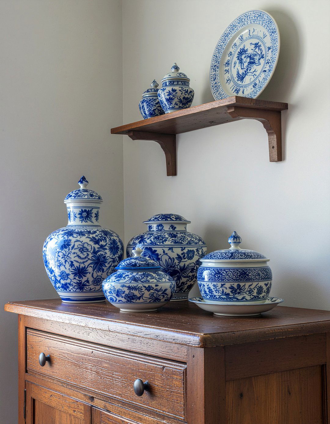 Blue And White Porcelain Decor - 30 Georgetown dining room ideas