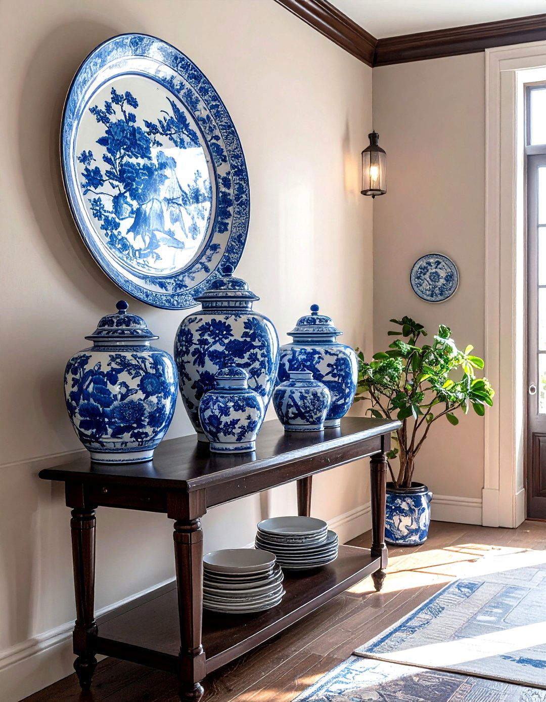 Blue And White Porcelain Decor - 30 stately dining room ideas