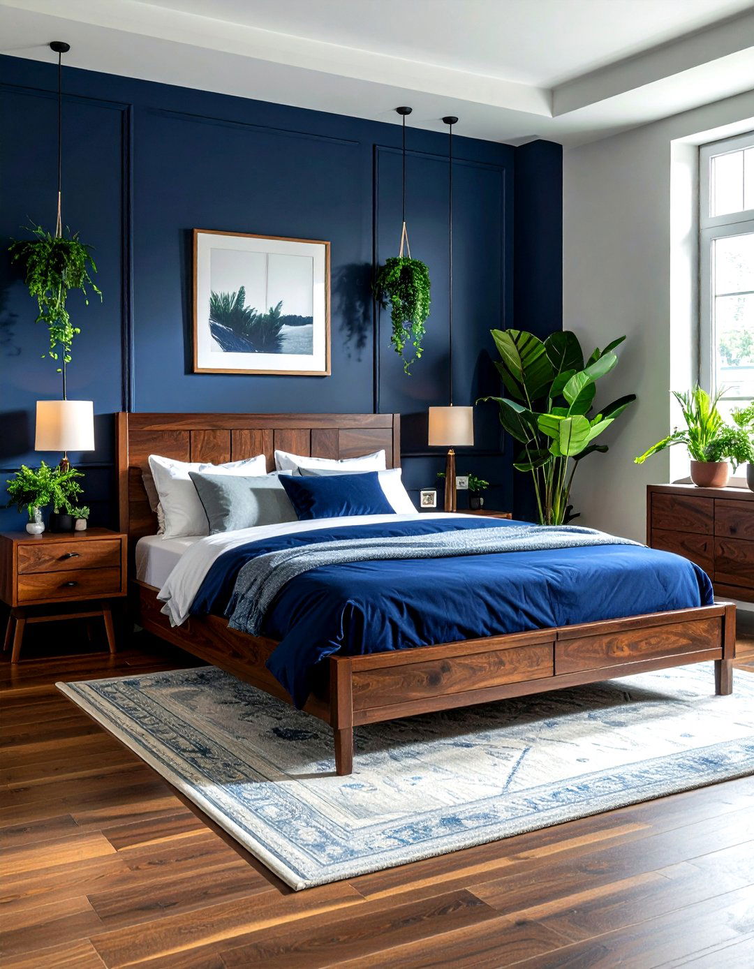 Blue And Wood Bedroom - 30 contemporary blue bedroom ideas