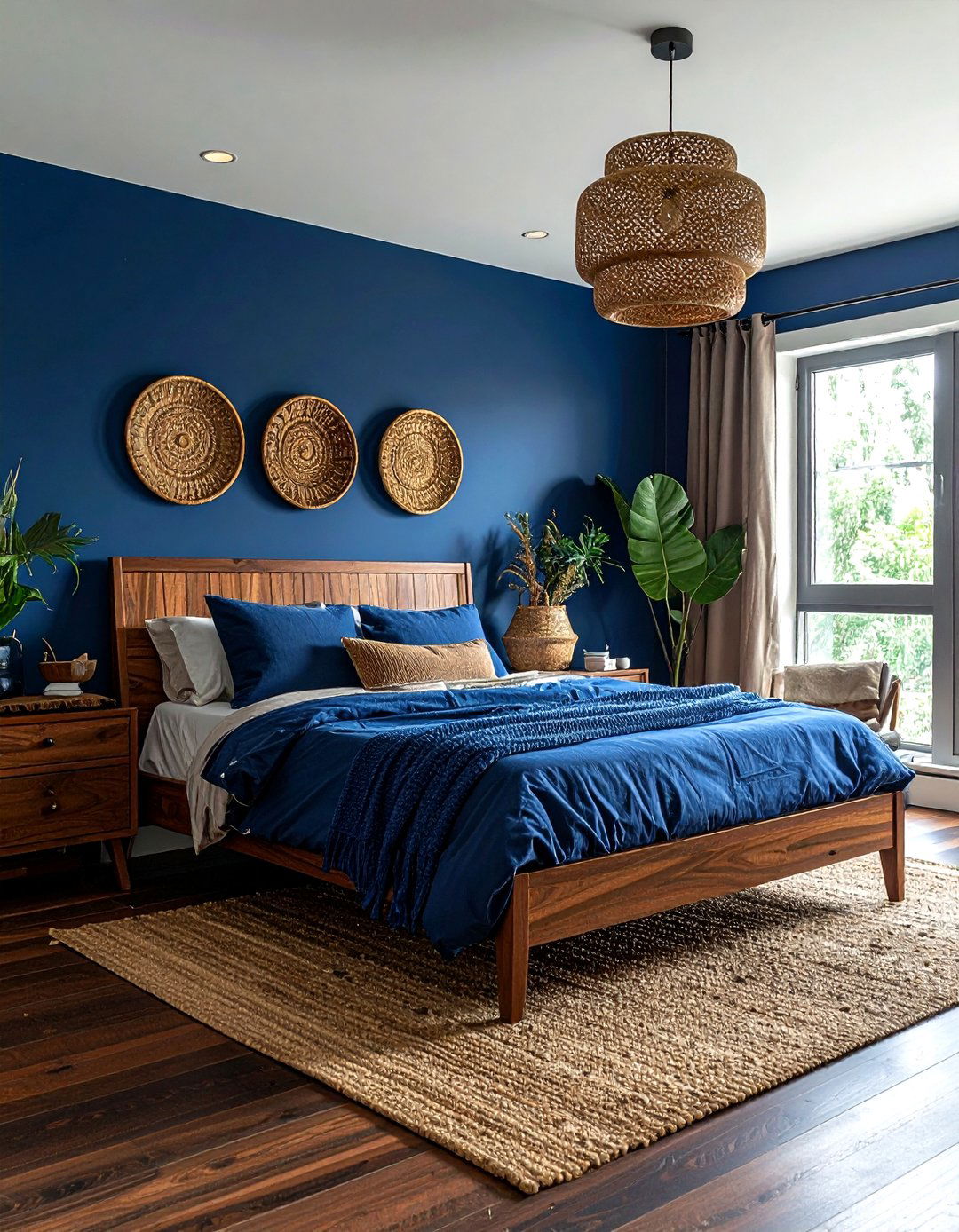 Blue And Wood Bedroom - 30 blue bedroom decor ideas