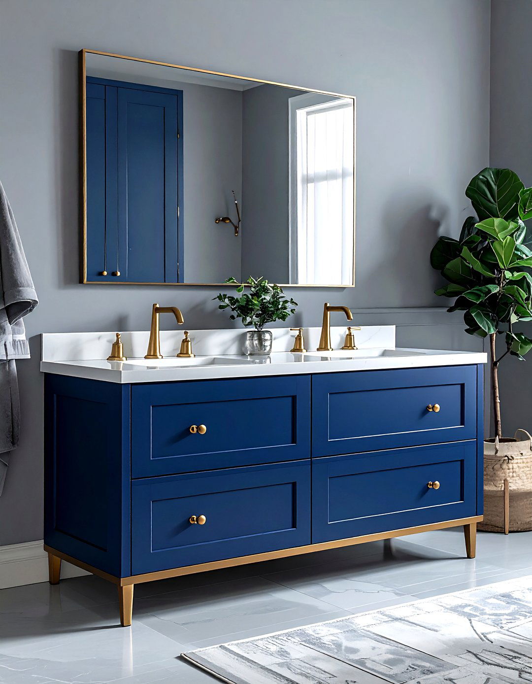 Blue Bathroom Cabinet - 30 Property Brothers bathroom ideas