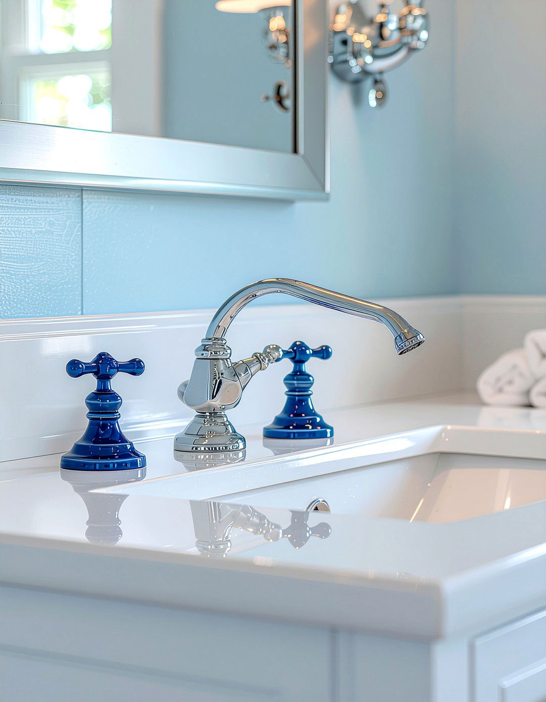 Blue Ceramic Bathroom Knobs - 30 bathroom hardware ideas