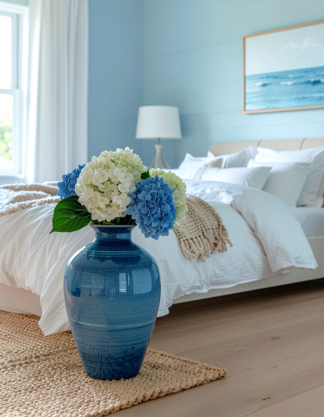 Blue Ceramic Floor Vase - 30 floor vase ideas