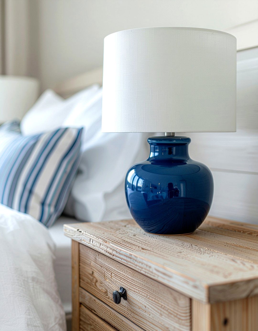 Blue Ceramic Lamp - 30 bedroom table lamps
