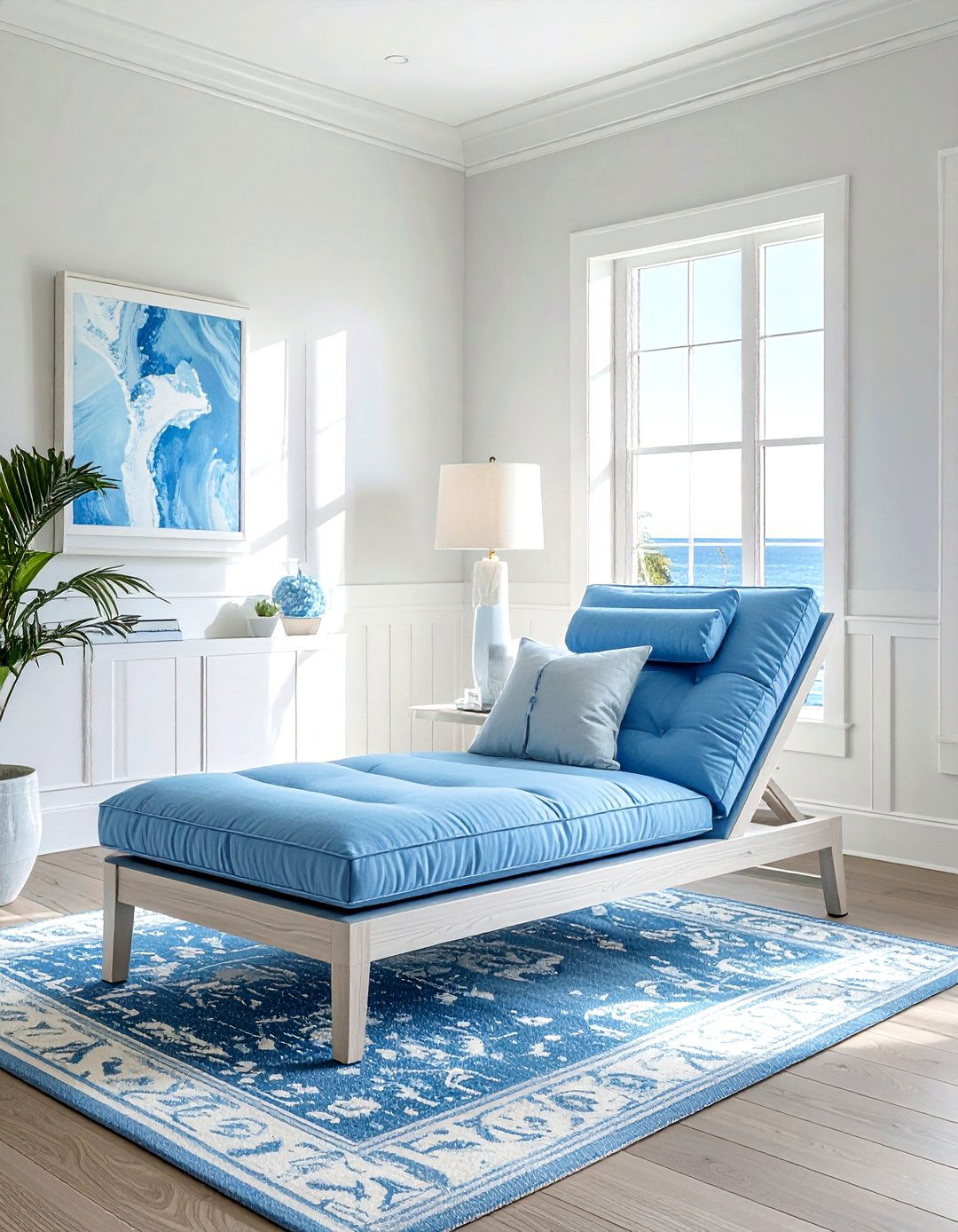 Blue Chaise Lounge - 30 living room chaise lounge ideas