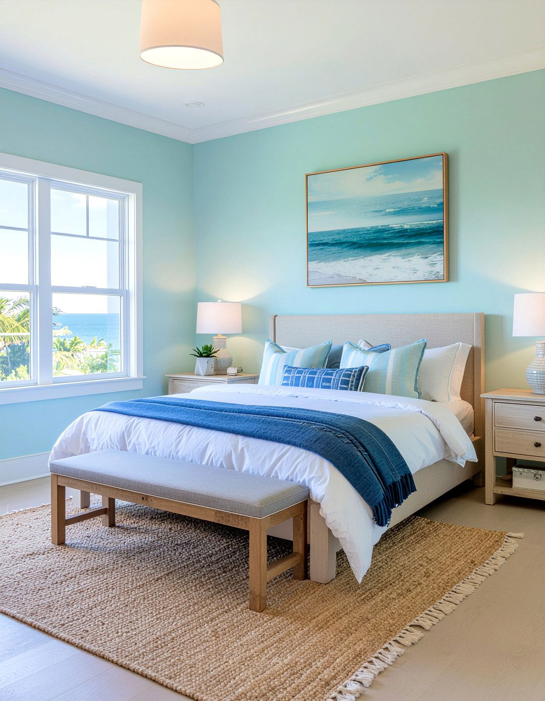 Blue Coastal Bedroom - 30 sanctuary bedroom ideas
