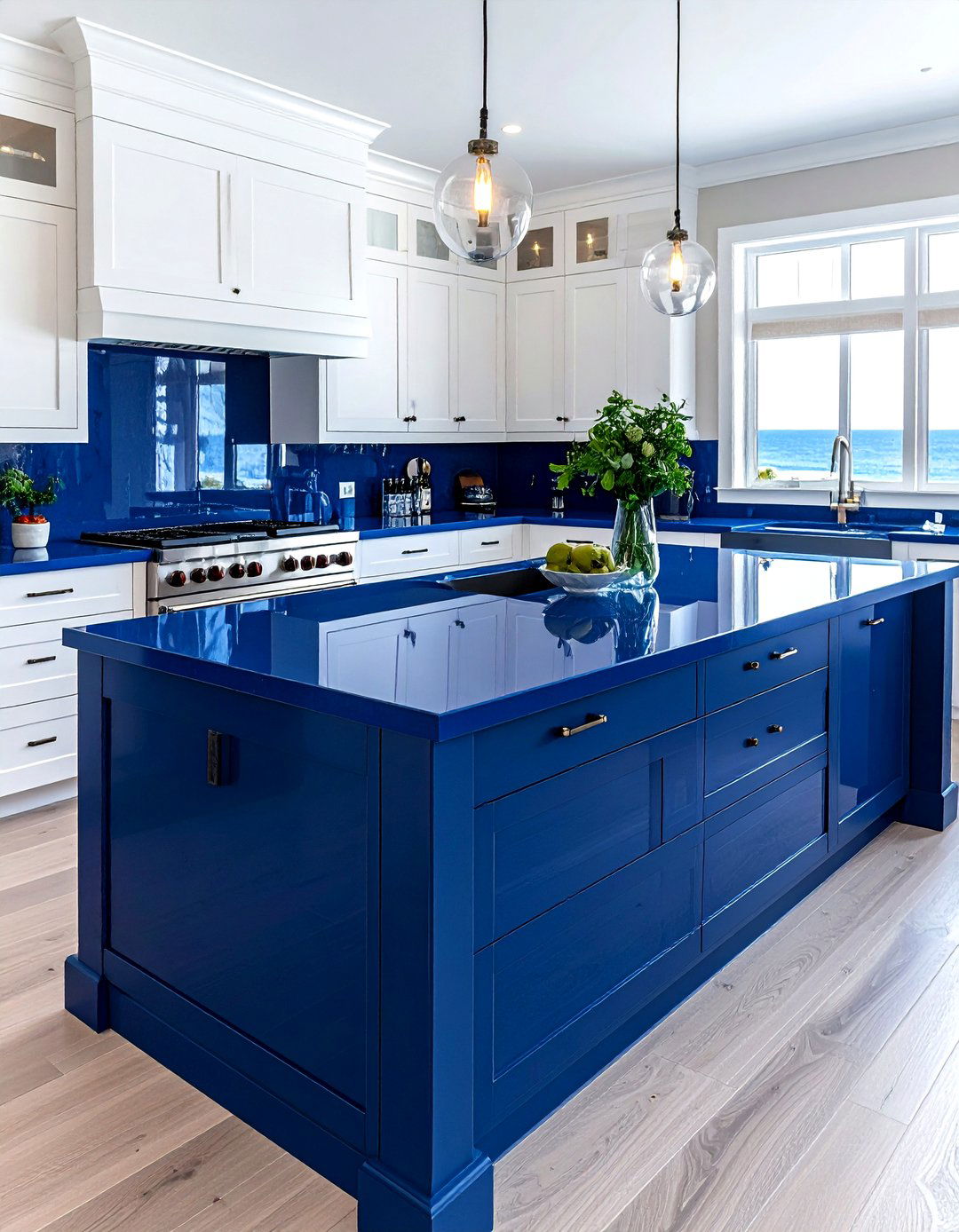 Blue Corian Countertop - 30 Corian kitchen ideas