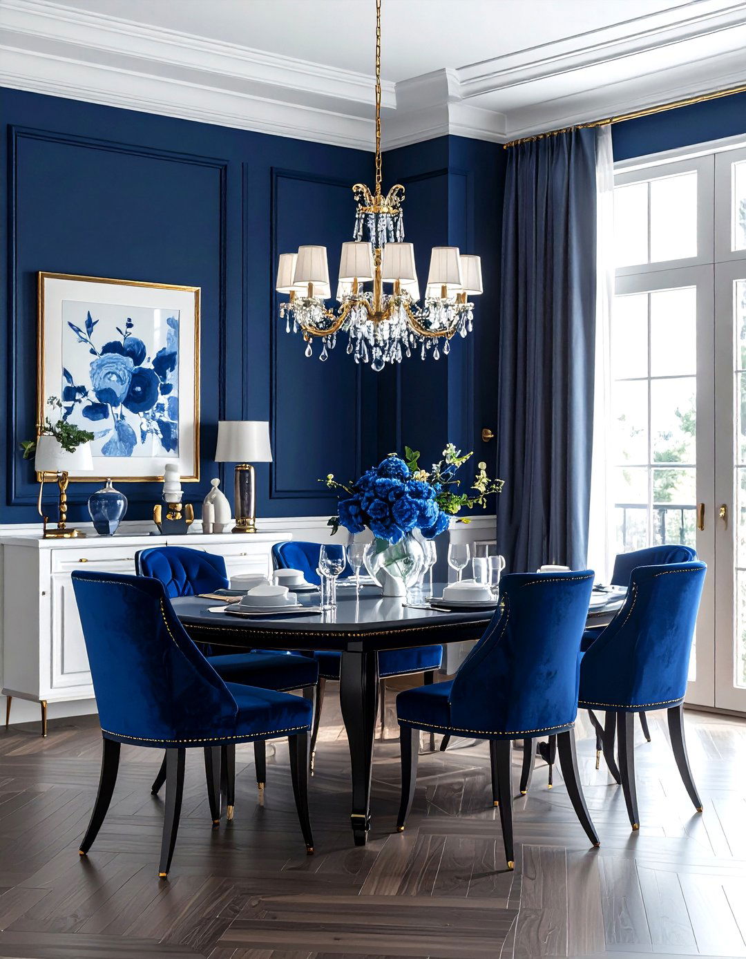 Blue Formal Dining Room - 30 dining room formal entertaining ideas