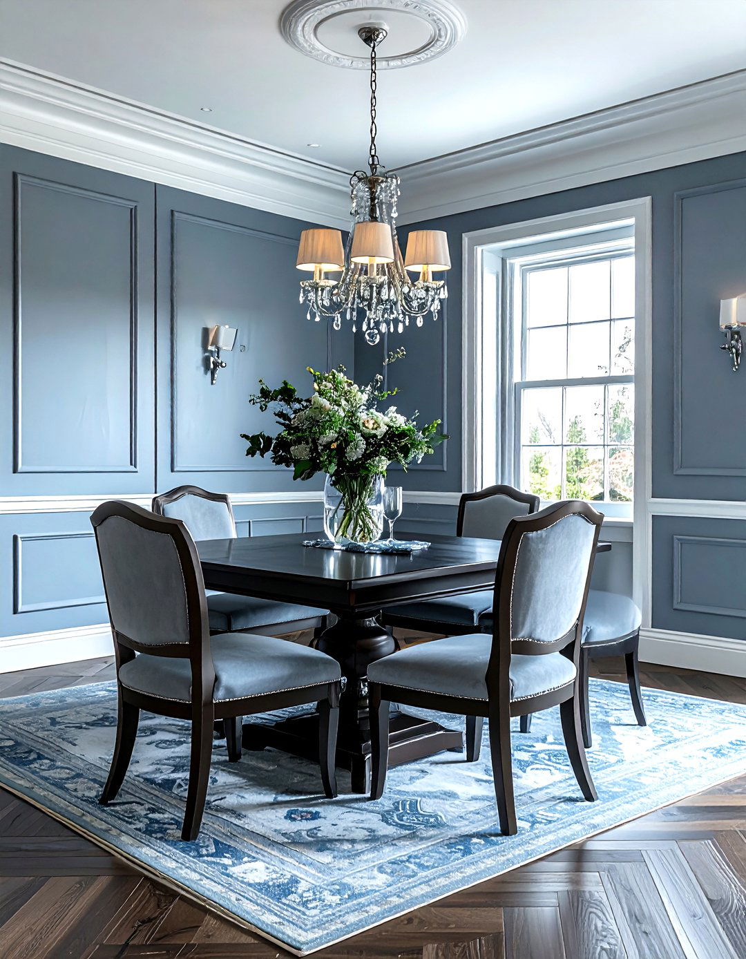 Blue Gray Dining Room - 30 gray dining room decor ideas