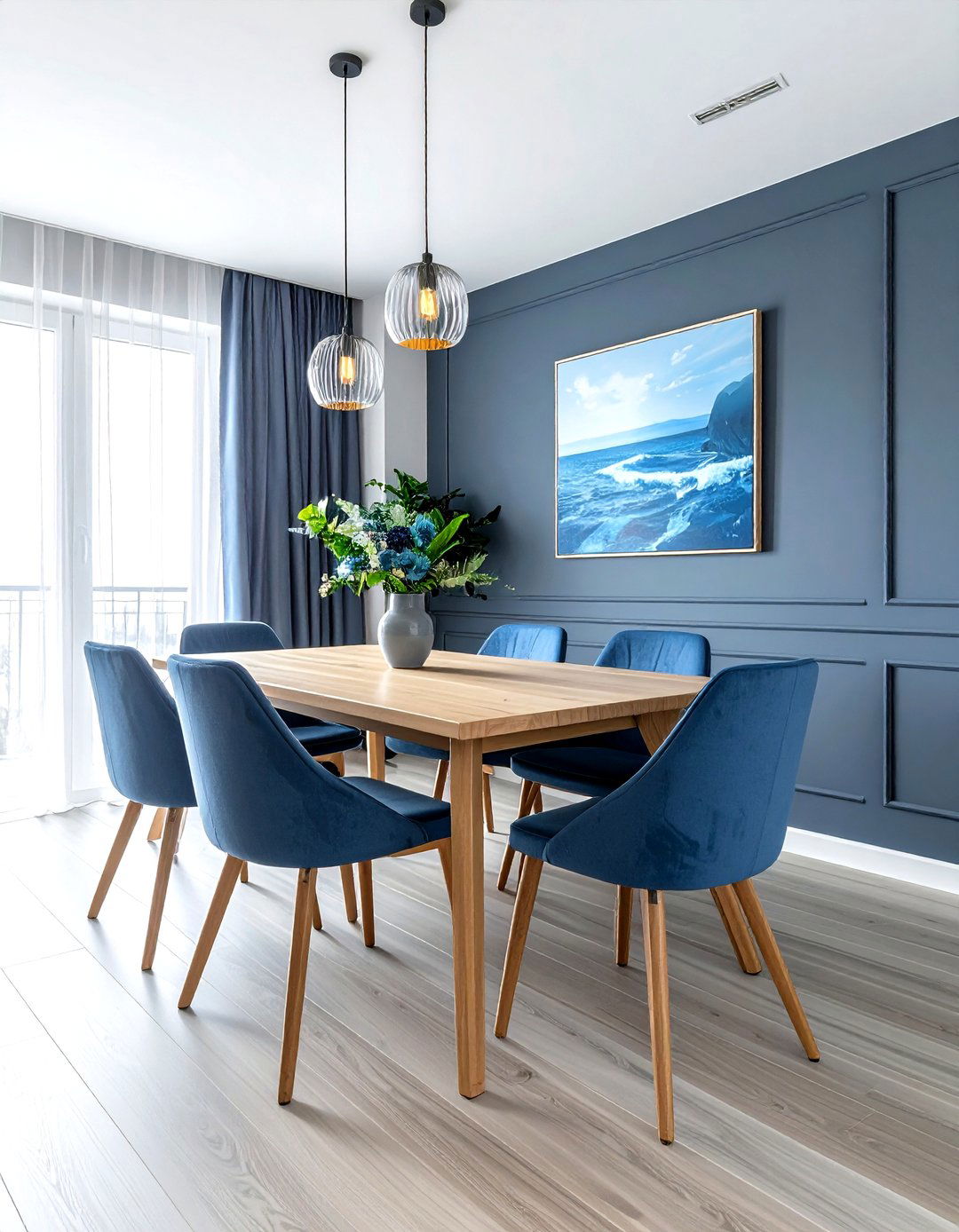 Blue Grey Dining Room - 30 grey dining room design ideas