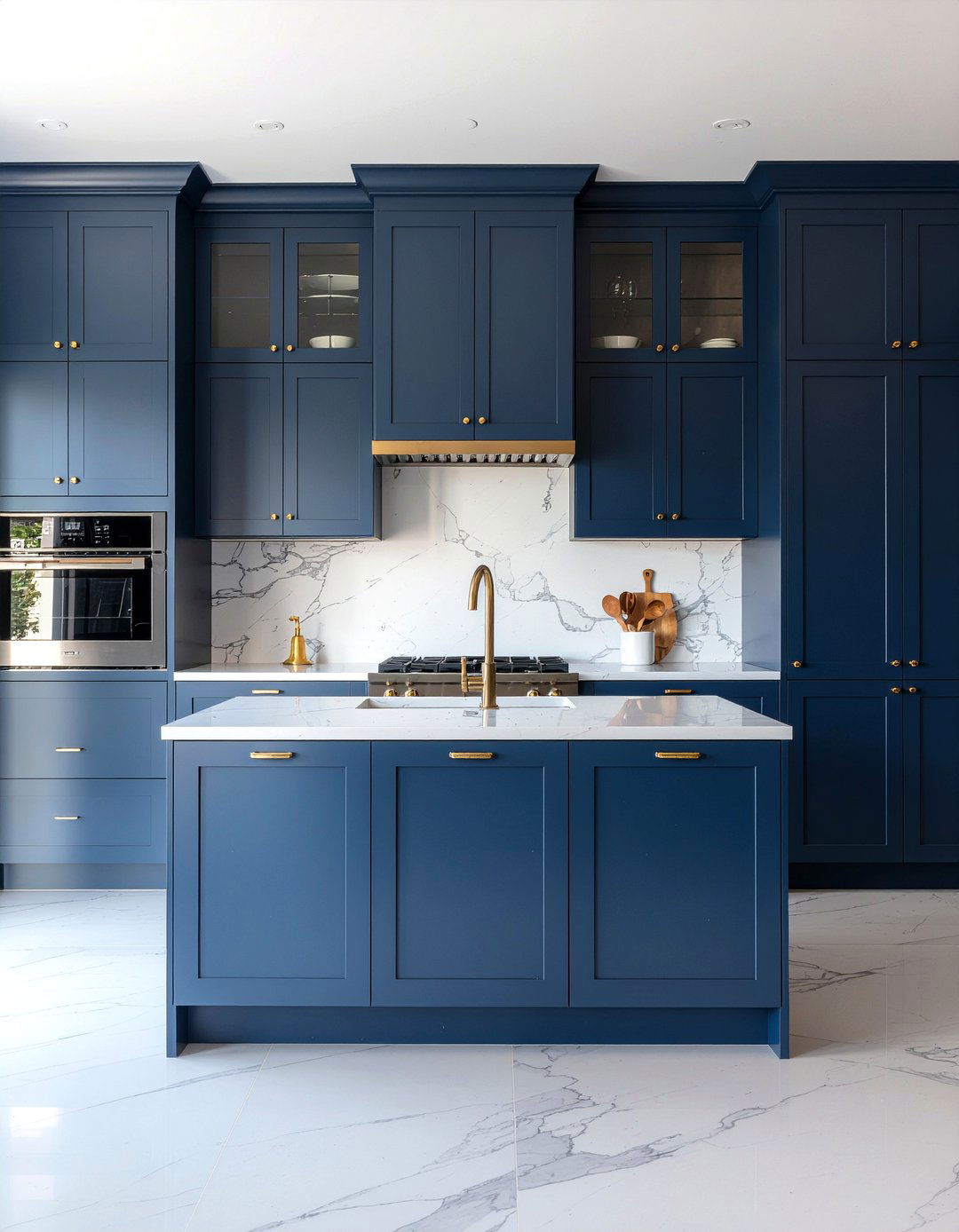 Blue Kitchen Cabinets - 30 model home kitchen ideas