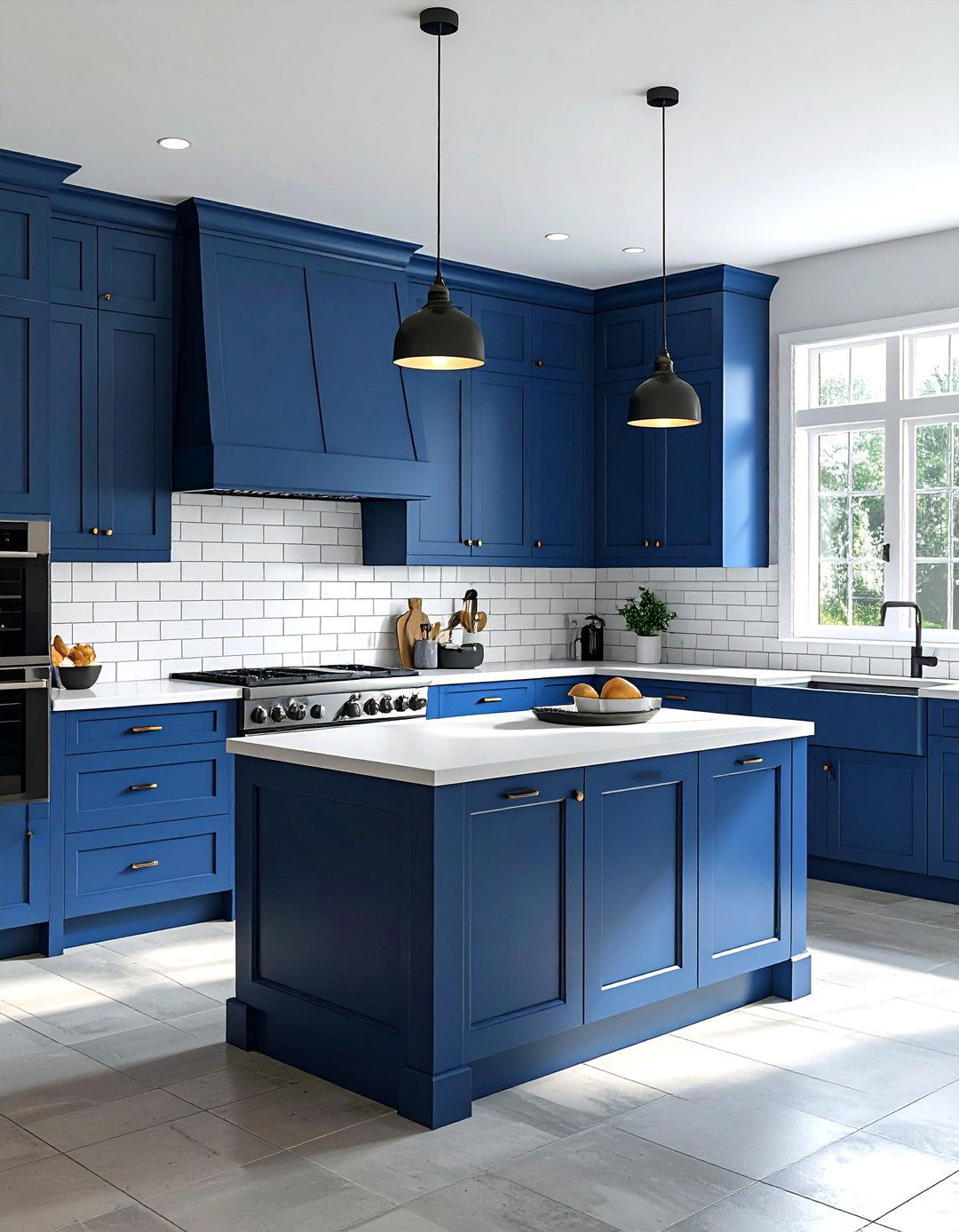 Blue Kitchen Cabinets With Subway Tile - 30 blue kitchen cabinet ideas