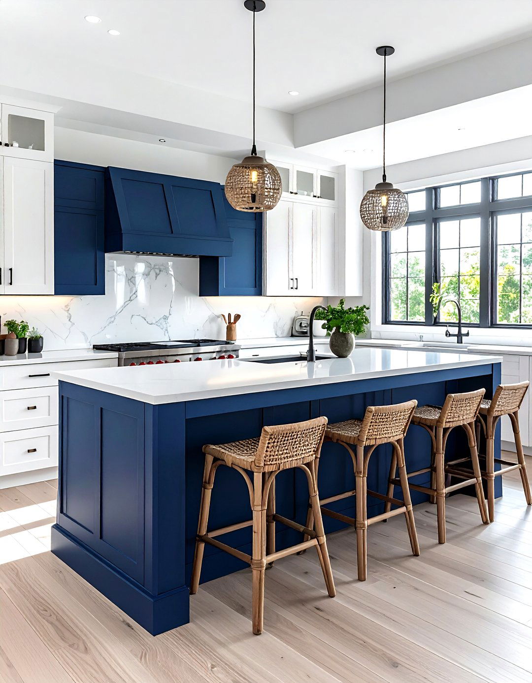 Blue Kitchen Island - 30 Cape Cod kitchen ideas