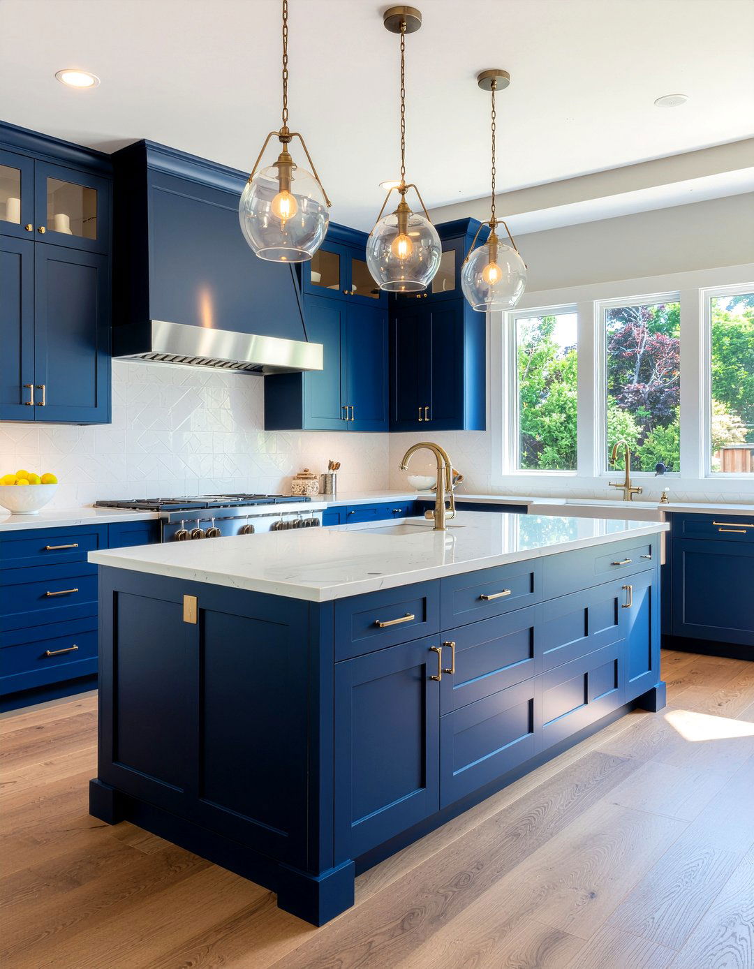Blue Kitchen Island - 30 kitchen facelift ideas