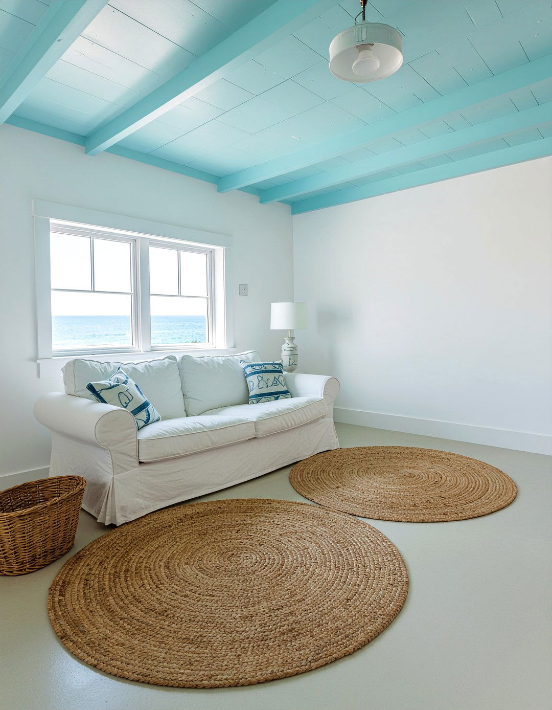 Blue Painted Metal Ceiling - 30 living room pressed metal ceiling ideas