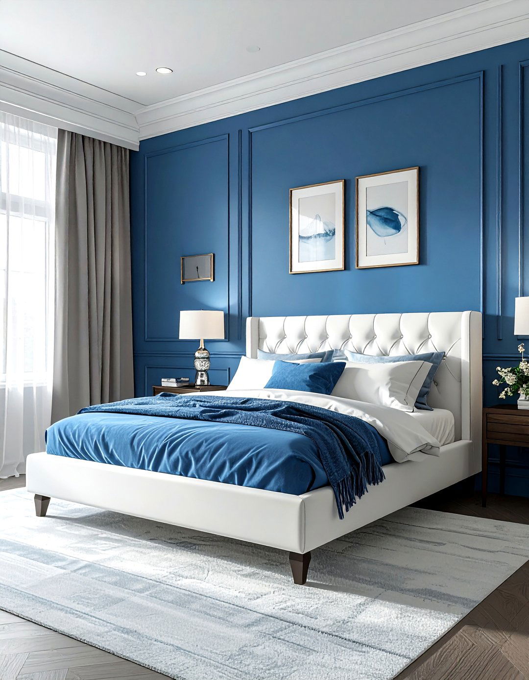 Blue Paneling Bedroom - 30 contemporary blue bedroom ideas