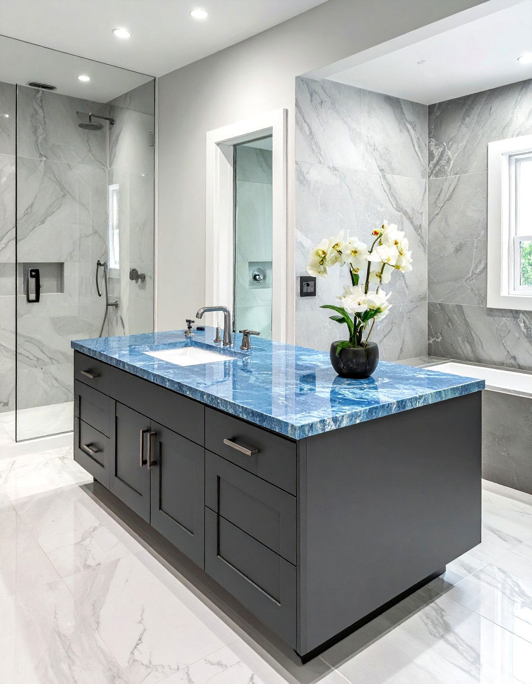 Blue Pearl Granite Countertop - 30 bathroom vanity countertop ideas