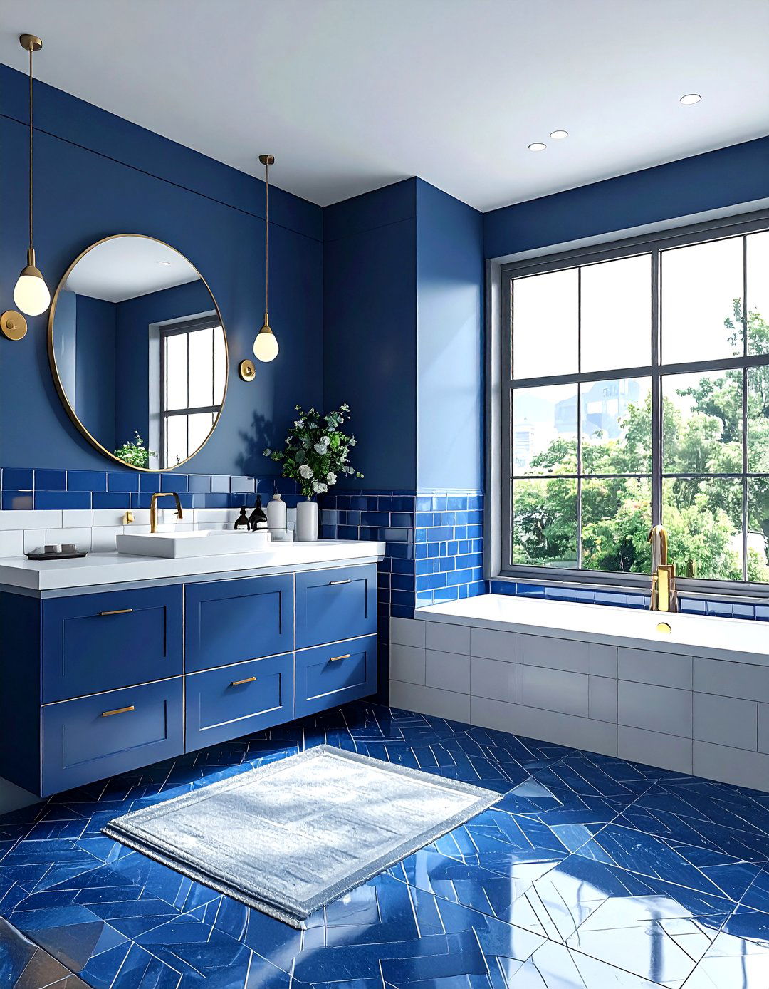 Blue Porcelain Bathroom - 30 porcelain bathroom ideas