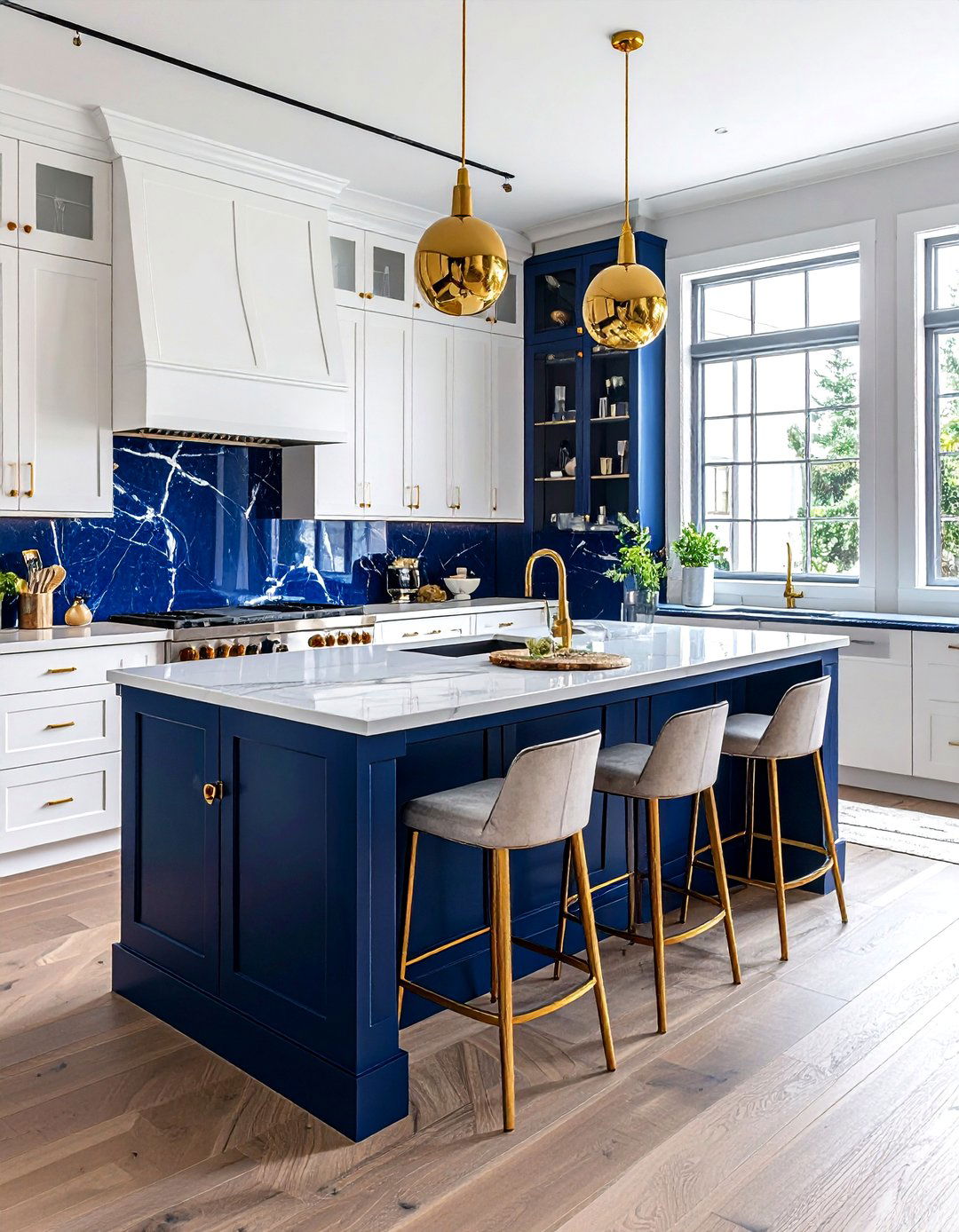 Blue Porcelain Kitchen Island - 30 porcelain countertop kitchen ideas