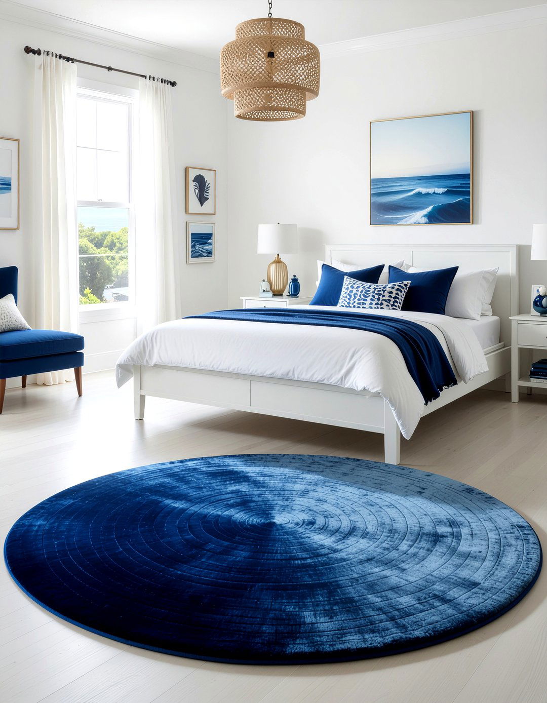 Blue Round Rug - 30 bedroom round rugs
