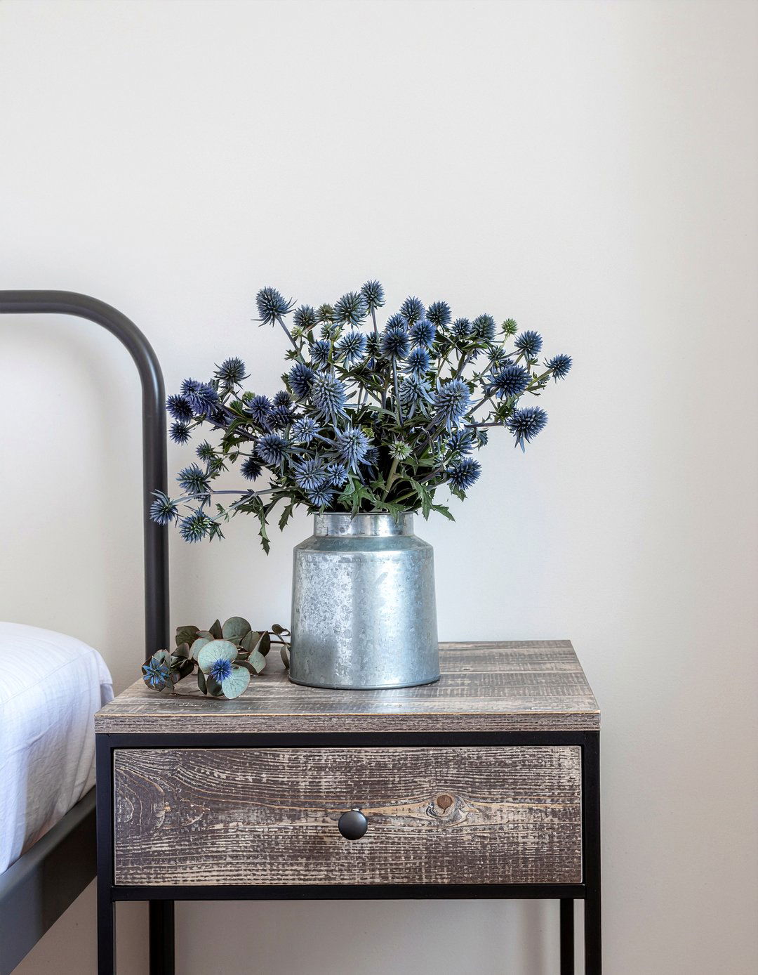 Blue Thistle Arrangement - 30 bedroom flower arrangements