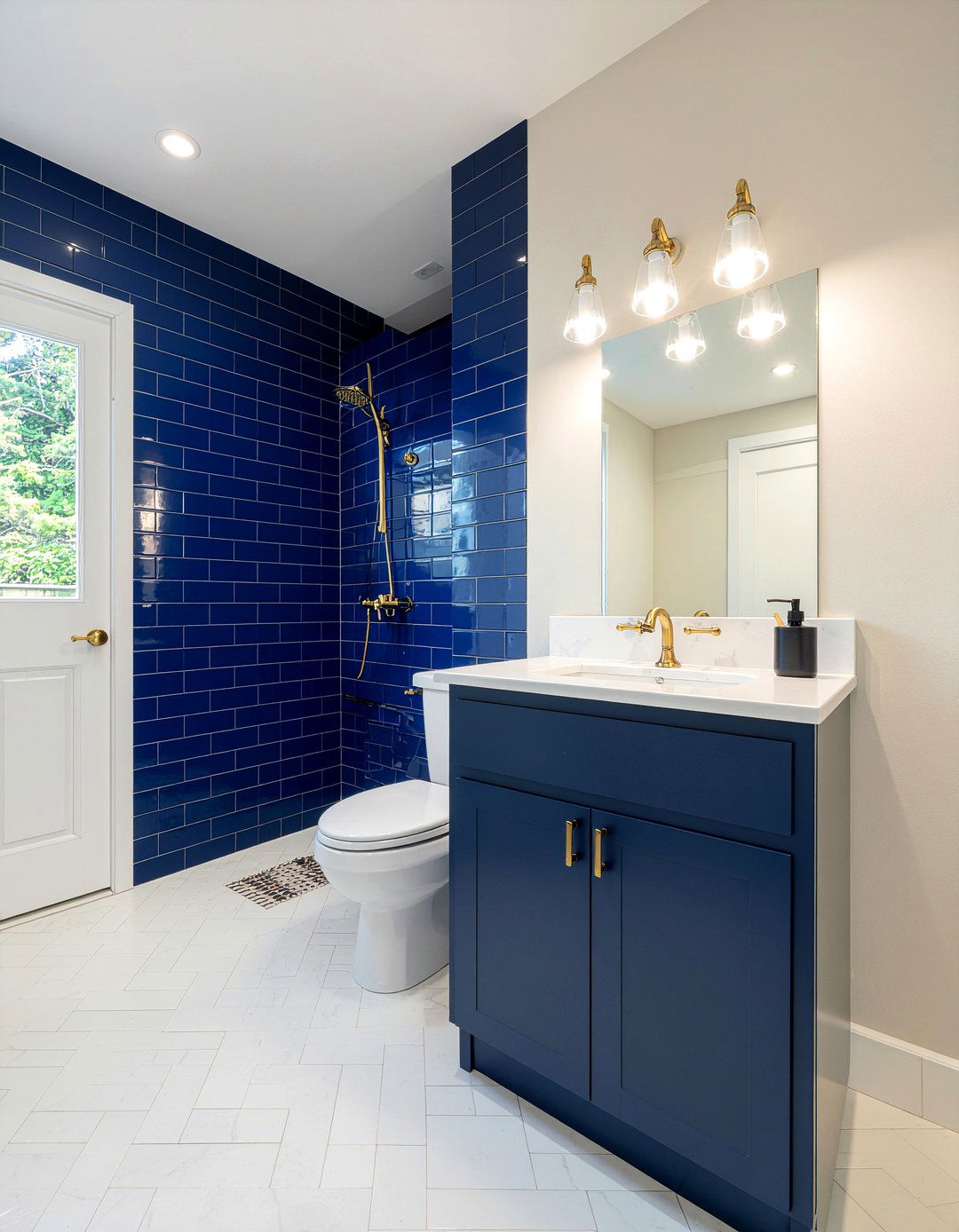 Blue Tile Bathroom - 30 bathroom complete overhaul ideas