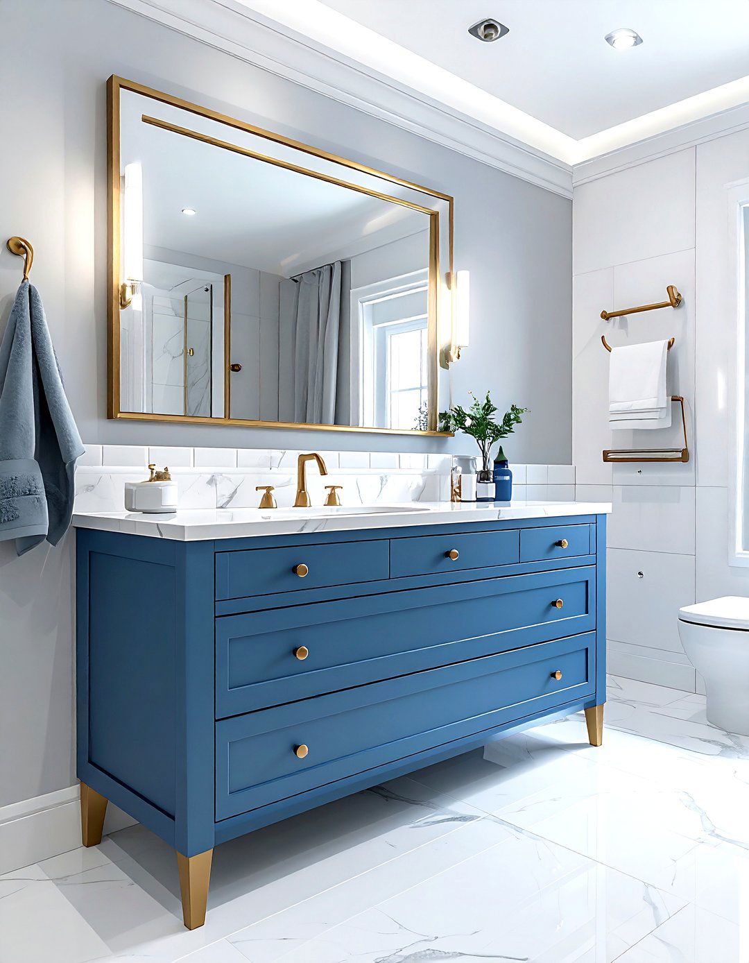 Blue Vanity Bathroom - 30 blue decor ideas