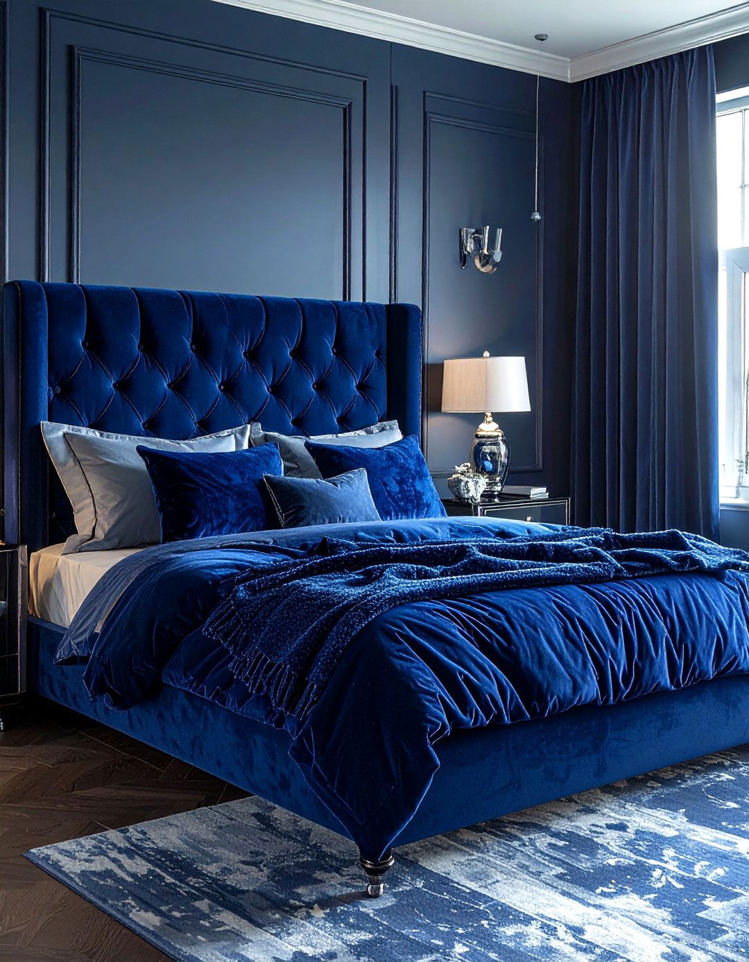 Blue Velvet Bedroom - 30 blue bedroom decor ideas