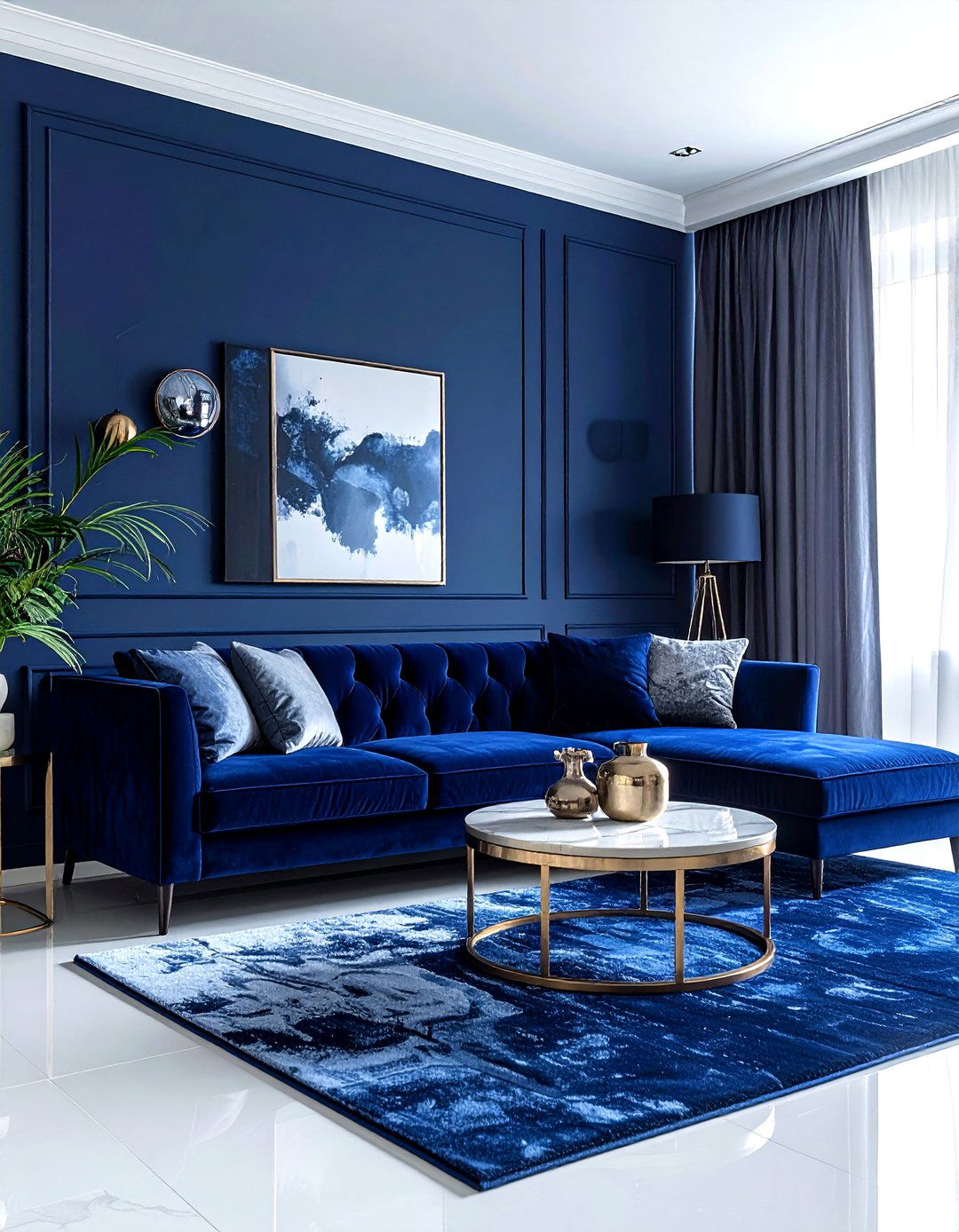 Blue Velvet Living Room - 30 living room blue walls